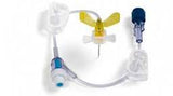 Medical butterfly infusion set with tubing and needle for home care and chronic condition support