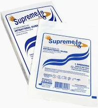 SupremeAg antibacterial silver wound dressing bandages in sterile packaging