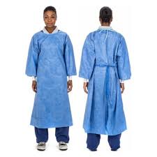 Cardinal Health Poly-coated Sms Knit Cuff Chemtherapy Isolation Gown, Blue, Universal