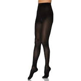 Black compression stockings for legs, full length, medical support hosiery
