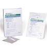 Sterile medical adhesive patches in packaging on a white background