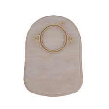 Safe N Simple 8" Closed 2-piece Pouch, Beige, With Filter, 70mm, 2-3/4" Flange, With Belt Tabs