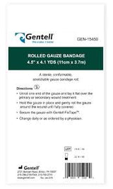 Gentell Rolled Gauze, 4.5" X 4.1 Yd