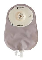 Ostomy pouch with beige circular barrier, drainable medical supply for stoma care