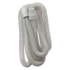Coiled CPAP machine hose for respiratory therapy and sleep apnea support