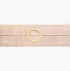 Beige medical abdominal binder with circular opening, elastic support belt