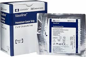 Vaseline Sterile Non-adherent Petrolatum Gauze Strip 3" X 18"