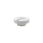 White plastic medical supply component on plain background