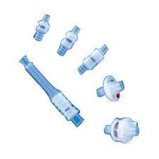 assorted medical oxygen tubing connectors and filters for respiratory equipment