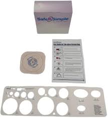 Safe N Simple Llc 4-1/4" X 4-1/4" 2- Piece Wafer, Standard Wear, Tape Collar, White, 1-3/4" Flange Cut-to-fit