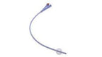Silicone Foley catheter with balloon for urinary drainage, sterile medical supply