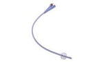 Silicone Foley catheter with balloon for urinary drainage, sterile medical supply