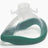 Clear and green oxygen mask for respiratory therapy and medical breathing support
