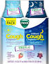 Vicks children's cough relief twin pack, day and night syrups, fruit flavors, front view.