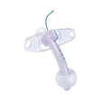 clear tracheostomy tube with cuff and neck flange for respiratory support