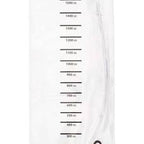 Medical fluid collection bag with volume markings up to 1500 cc, transparent plastic