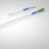 Sterile intermittent catheter with smooth tip and color-coded connector on white background