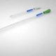 Sterile intermittent catheter with smooth tip and color-coded connector on white background