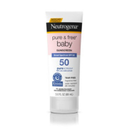 Neutrogena Pure & Free Baby sunscreen SPF 50 tube, sensitive skin sun protection