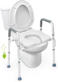 Heavy Duty Raised Toilet Seat With Lock, 4.5", Retail Package