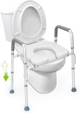 Heavy Duty Raised Toilet Seat With Lock, 4.5", Retail Package