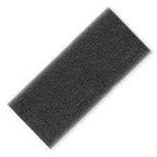 Rectangular black foam filter pad for medical equipment or home medical supplies