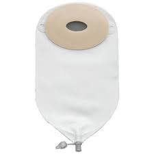 Ostomy bag with adhesive barrier for medical supply home delivery