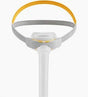 Nasal CPAP mask with headgear and air tube for sleep apnea therapy on white background