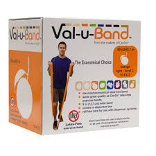 Val-u-band Resistance Bands, Dispenser Roll, 6 Yds., Orange-level 2/7, Latex-free