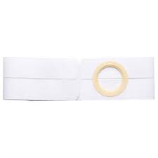Special 4" White, Regular Elastic, Nu-form Belt, Medium, Custom: 3" Cloth Bias Ring With Ldpe