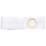 Special 4" White, Regular Elastic, Nu-form Belt, Medium, Custom: 3" Cloth Bias Ring With Ldpe