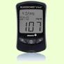 Blood glucose meter displaying 107 mg/dL, used for diabetes management at home.