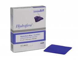 Hydrofera Blue Foam Dressing Without Border, 4" X 4".