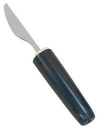 Ergonomic medical scalpel with stainless steel blade and black handle on white background