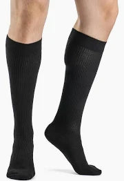 186c Casual Cotton Calf, 15-20mmhg, Men's, Size C, Black