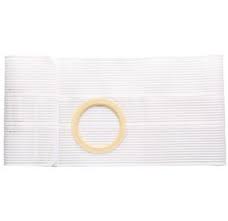 Special 4" White, Regular Elastic, Flat Panel Belt, Small, 2-5/8" Opening, Custom: 29" Overall Length