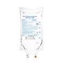 Sterile IV saline solution bag for home medical supply and chronic care delivery