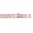 Medical tourniquet with quick-release plastic buckle on white background