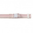 Medical tourniquet with quick-release plastic buckle on white background