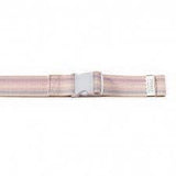 Medical tourniquet with quick-release plastic buckle on white background