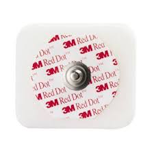 Red Dot Monitoring Electrode With Foam Tape And Sticky Gel 4 Cm X 3-1/2 Cm, Radiopaque