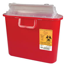 Sharps-tainer Stackable Sharps Container, 5.4 Quart, Red