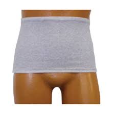 Men's Wrap/brief With Open Crotch And Built-in Ostomy Barrier/support Gray Small, Dual