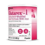 Glutarex-1 amino acid-modified infant formula with iron canister for dietary support