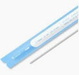 Sterile medical catheter with blue and white packaging for home healthcare supplies
