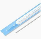 Sterile medical catheter with blue and white packaging for home healthcare supplies