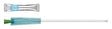 Sterile intermittent catheter with green tip and lubricant packet for home medical use