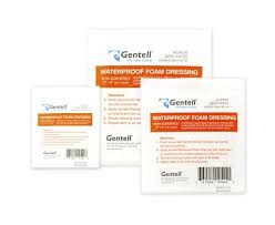 Gentell Waterproof Foam Non-bordered Dressing, 4" X 4"