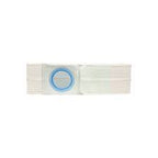 Ostomy bag with integrated blue ring, home medical supply on white background