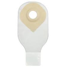 Securi-t Usa 12" 1-piece Extended Wear Drainable Pouch Pre-cut 7/8" Transparent 1 Curved Tail Closure